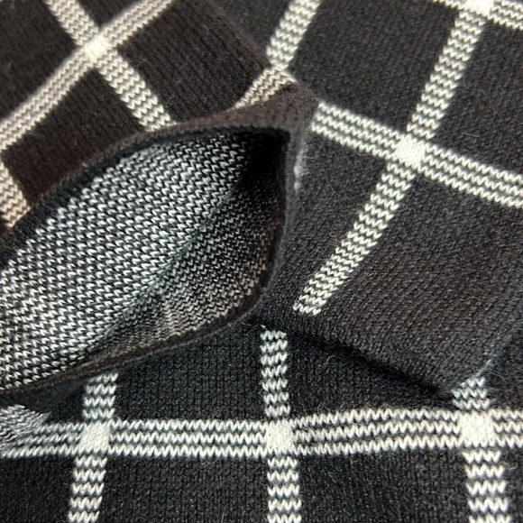 🎯NWOT Lauren Ralph Lauren Checkered Sweater Dress Black Size Small - Picture 7 of 10